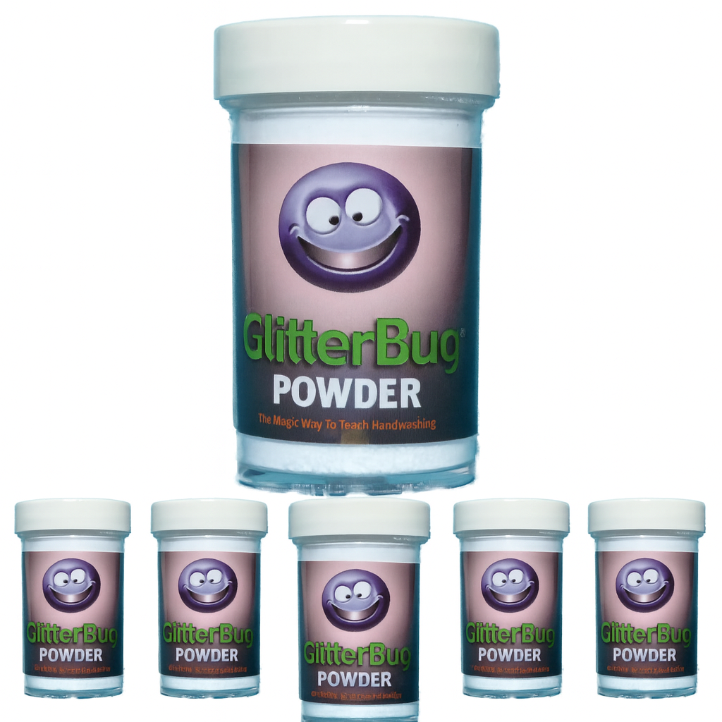 6x GlitterBug® Fluorescent Powder for Cross-Contamination Training 35g