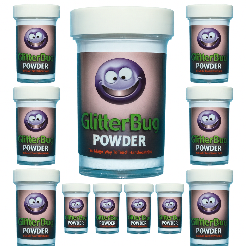 12x GlitterBug® Fluorescent Powder for Cross-Contamination Training 35g
