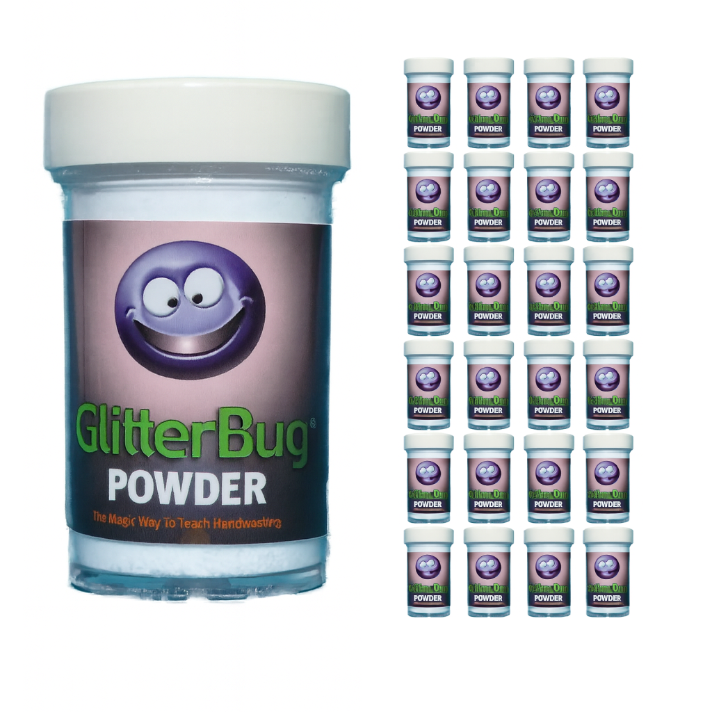 24x GlitterBug® Fluorescent Powder for Cross-Contamination Training 35g