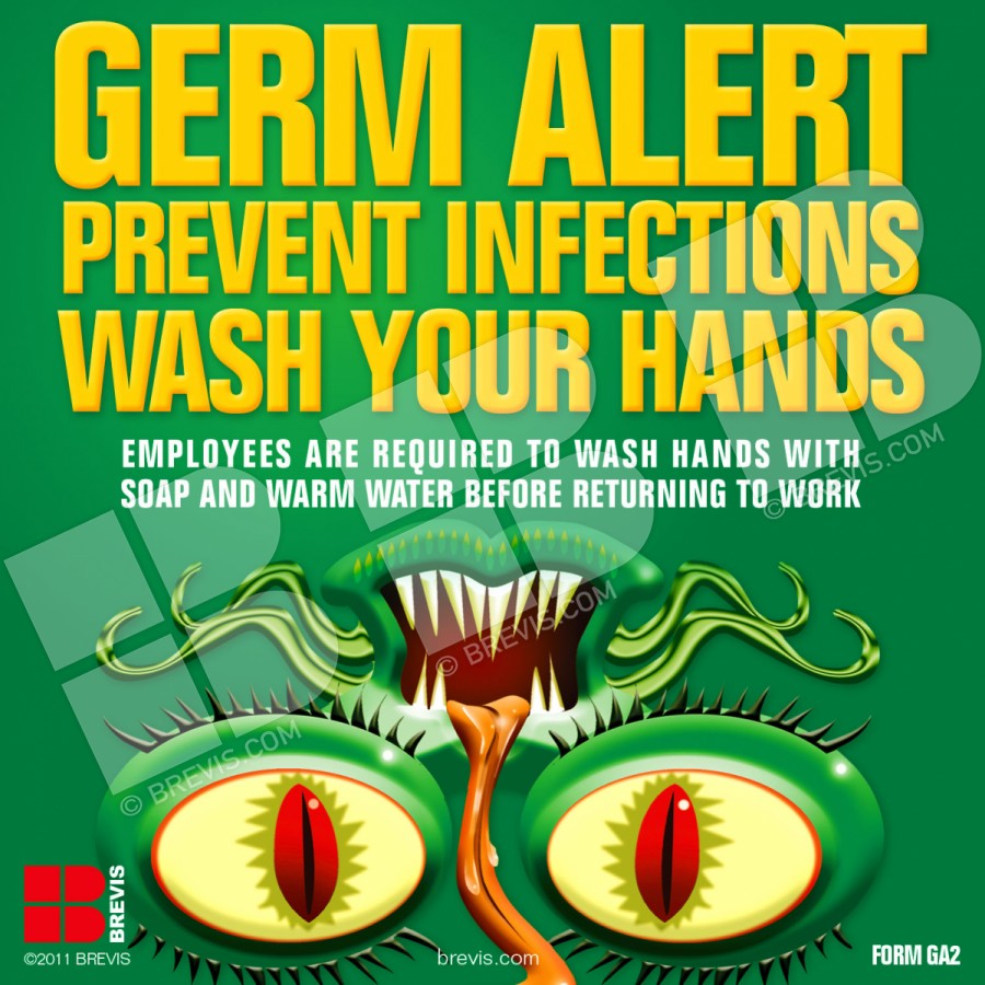 Germ Alert Notice Sticker (Square)